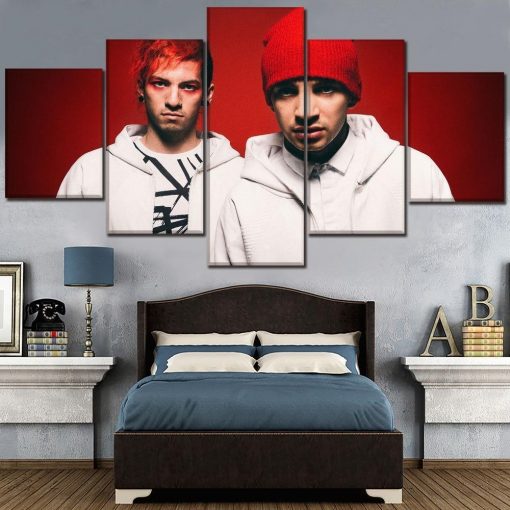 22672-NF Twenty One Pilots 11 Celebrity - 5 Panel Canvas Art Wall Decor