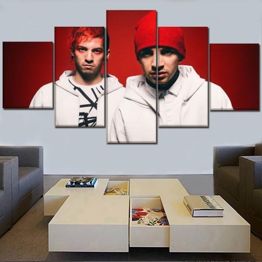 22672-NF Twenty One Pilots 11 Celebrity - 5 Panel Canvas Art Wall Decor