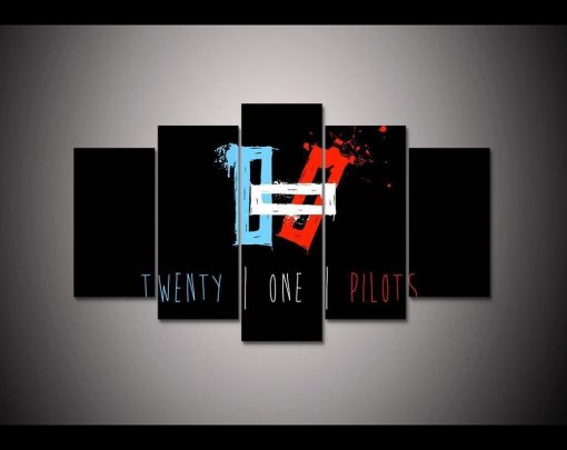 23248-NF Twenty One Pilots 12 Celebrity - 5 Panel Canvas Art Wall Decor