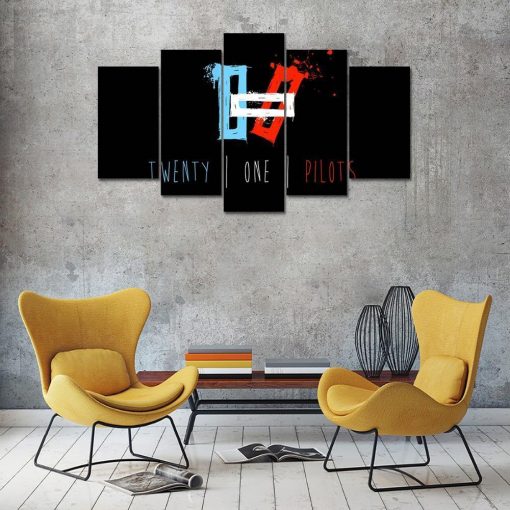 23248-NF Twenty One Pilots 12 Celebrity - 5 Panel Canvas Art Wall Decor