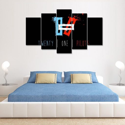 23248-NF Twenty One Pilots 12 Celebrity - 5 Panel Canvas Art Wall Decor