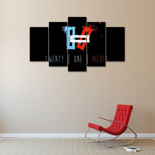 23248-NF Twenty One Pilots 12 Celebrity - 5 Panel Canvas Art Wall Decor