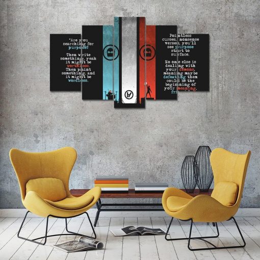 22671-NF Twenty One Pilots 16 Celebrity - 5 Panel Canvas Art Wall Decor