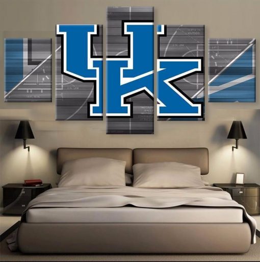 22405-NF University of Kentucky Football Team Football - 5 Panel Canvas Art Wall Decor