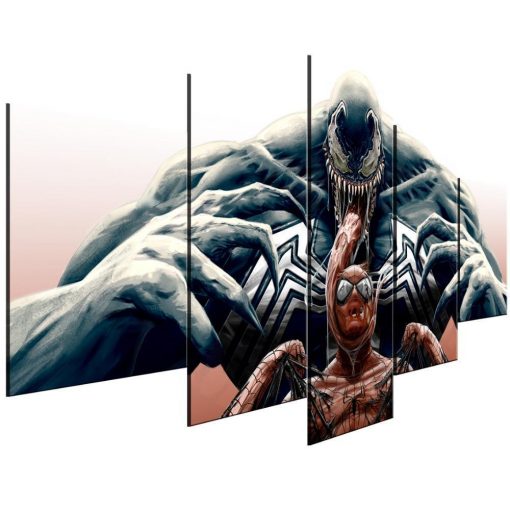 23241-NF Venom vs Spider Man Movie - 5 Panel Canvas Art Wall Decor