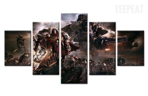 23236-NF Warhammer 40K: Dawn Of War Philippe Boulle Gaming - 5 Panel Canvas Art Wall Decor