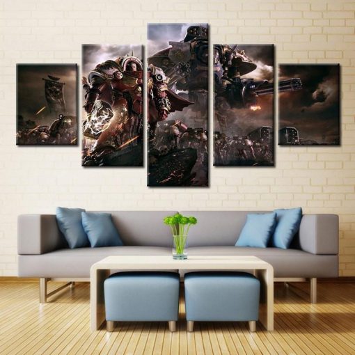 23236-NF Warhammer 40K: Dawn Of War Philippe Boulle Gaming - 5 Panel Canvas Art Wall Decor
