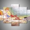 22387-NF Winnie The Pooh Cartoon - 5 Panel Canvas Art Wall Decor