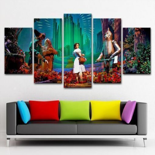 23230-NF Wizard Of Oz Movie - 5 Panel Canvas Art Wall Decor
