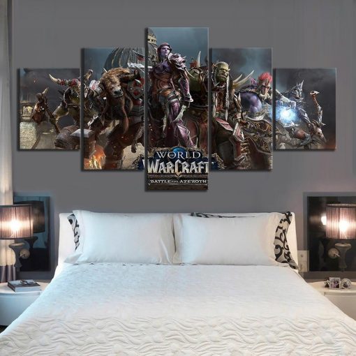 23224-NF World of Warcraft Poster 3 World of Warcraft Gaming - 5 Panel Canvas Art Wall Decor