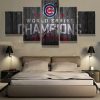 22241-NF World Series Champions Chicago Cubs Baseball - 5 Panel Canvas Art Wall Decor